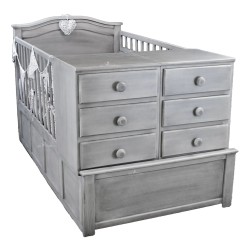 Vista rápida CUNA CAMA CON BASE SAMI GRIS VINTAGE